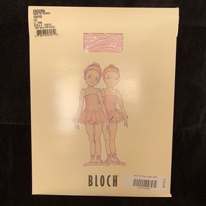 BLOCH Endura Girls Footed Tights LT PINK